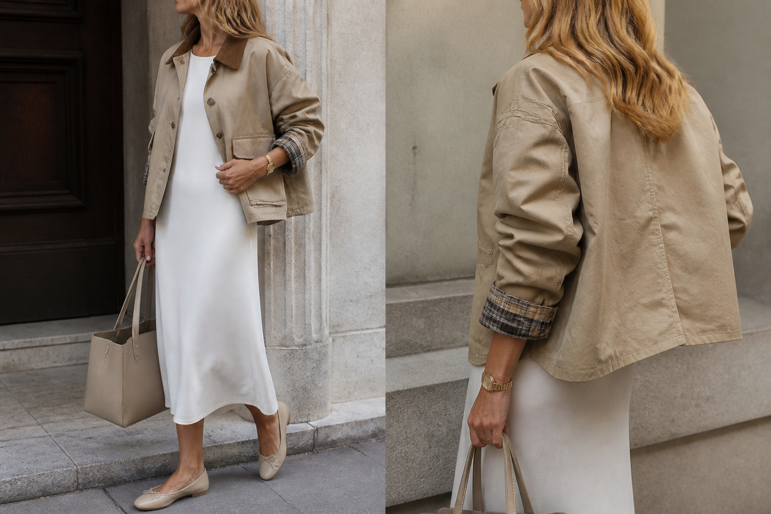 Barn jacket z sieciówek: jak nosić modną kurtkę przejściową z prostą garderobą - grafika 2