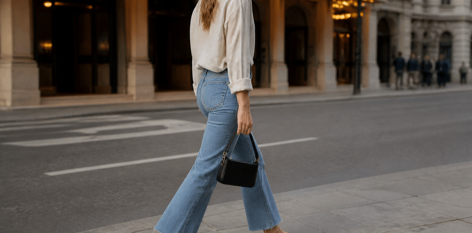 Sienna Miller w dżinsach flare i balerinach. Tak skopiujesz jej londyński look bez fortuny - grafika 1